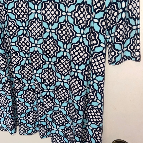 crown & ivy Blue MIDI Long Sleeve T-Shirt Dress / Jersey Dress Size Small - Picture 3 of 8